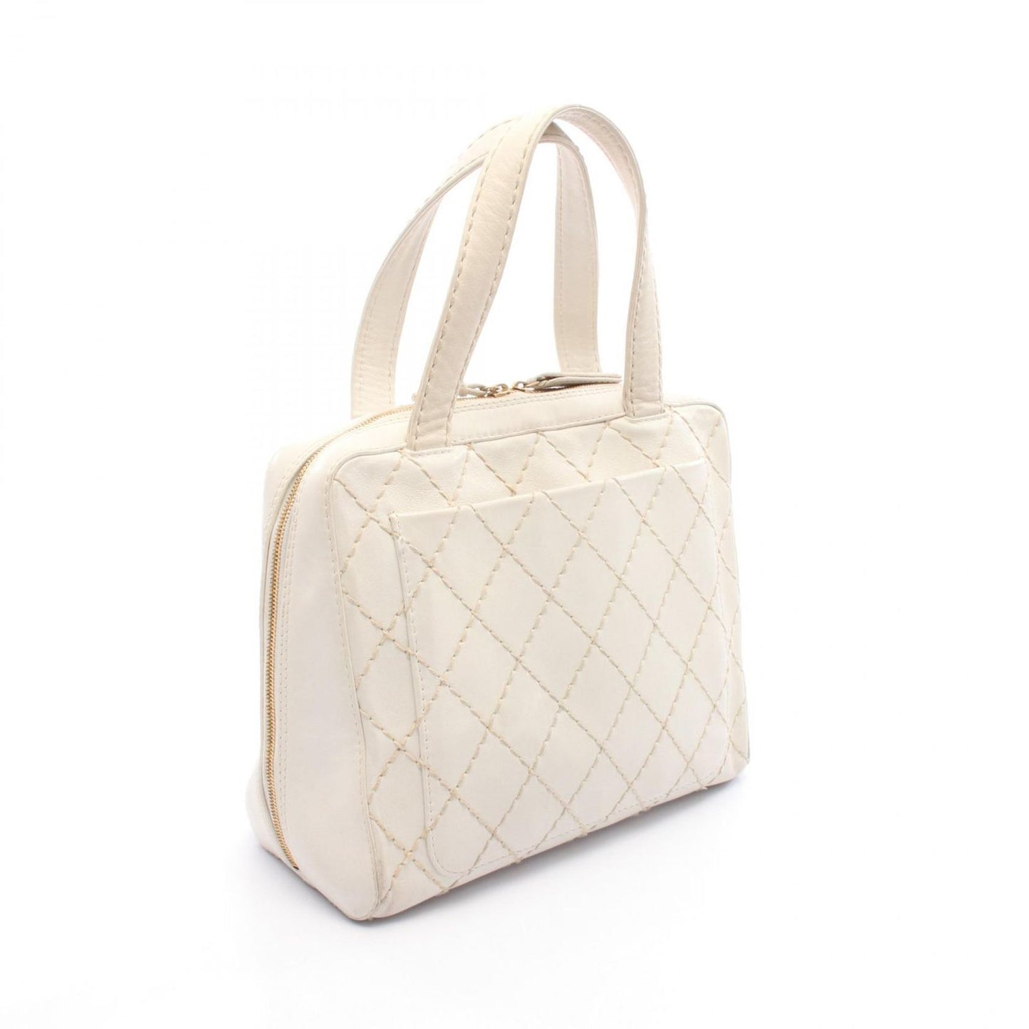 CHANEL Wild Stitch Handbag - Exquisite White Leather Luxury