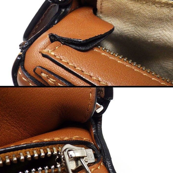 LOEWE Mini Puzzle Edge Bag in Tan Classic Calfskin