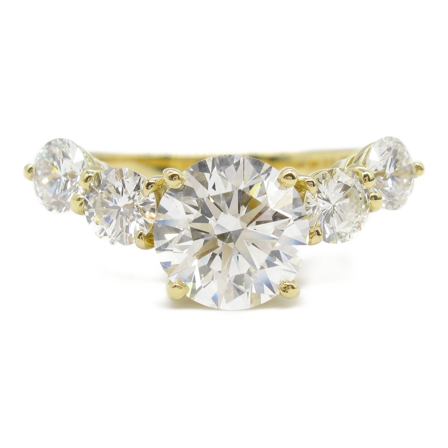 Exquisite K18 Yellow Gold Diamond Ring - 1.536ct Elegance