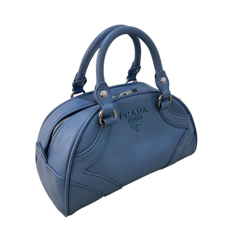 PRADA Monochrome Bowling Bag in Light Blue - Exquisite Craftsmanship
