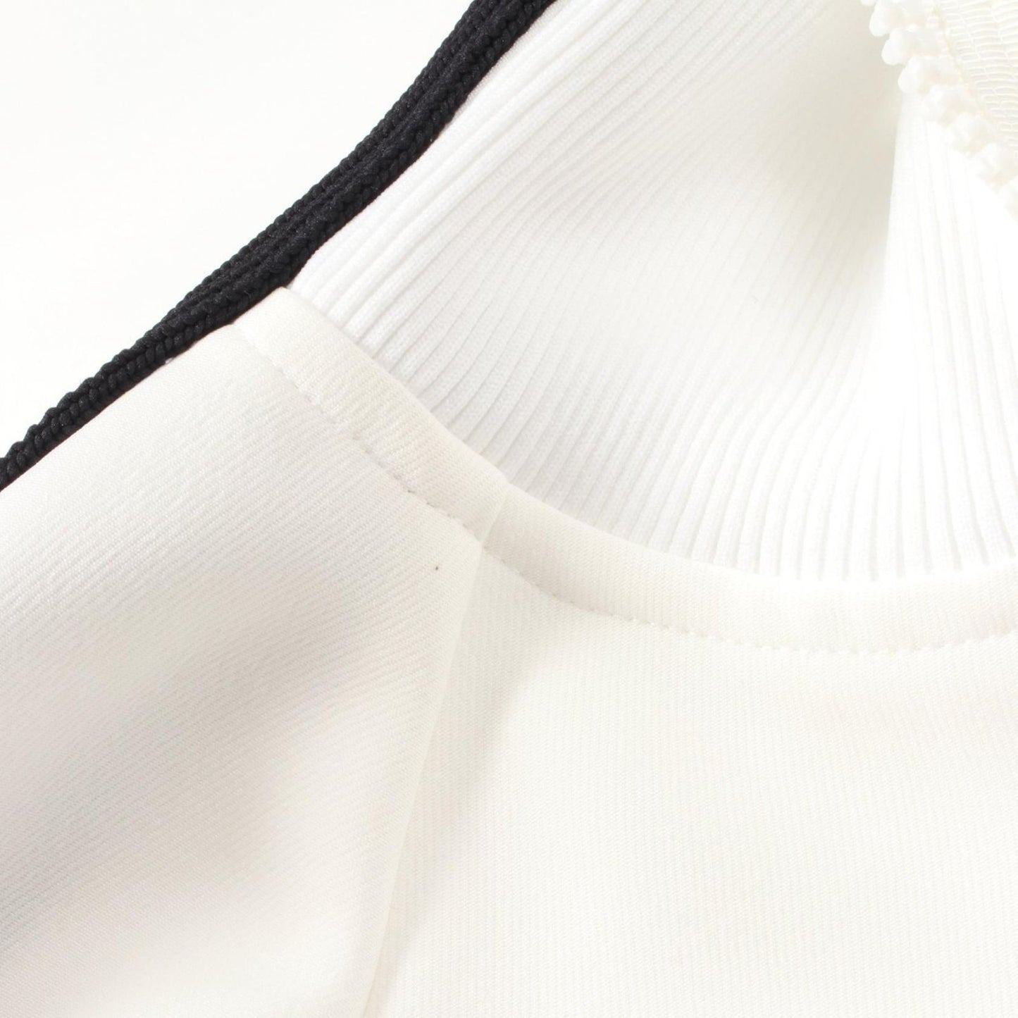 Sacai Technical Jersey Blouson - Exquisite White & Black Jacket