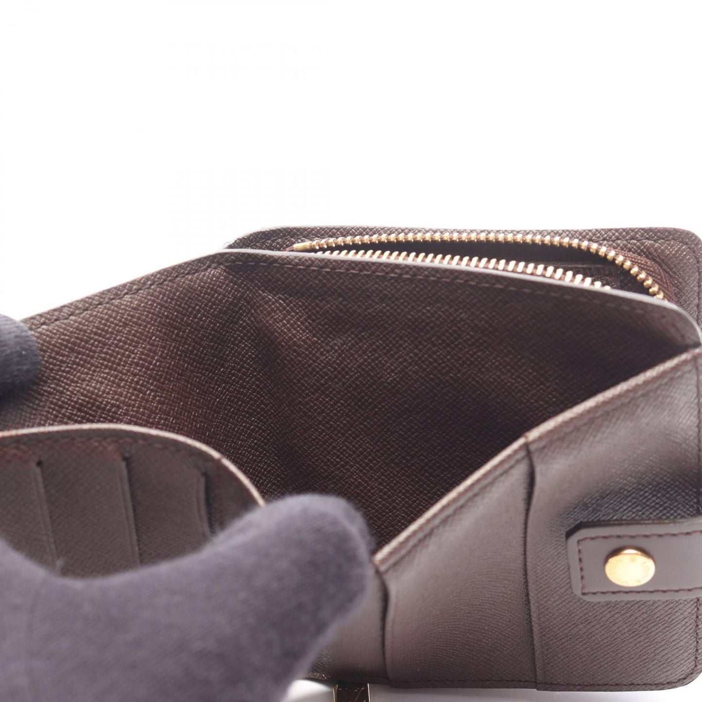 Louis Vuitton Compact Zip Wallet in Damier Ebene Canvas