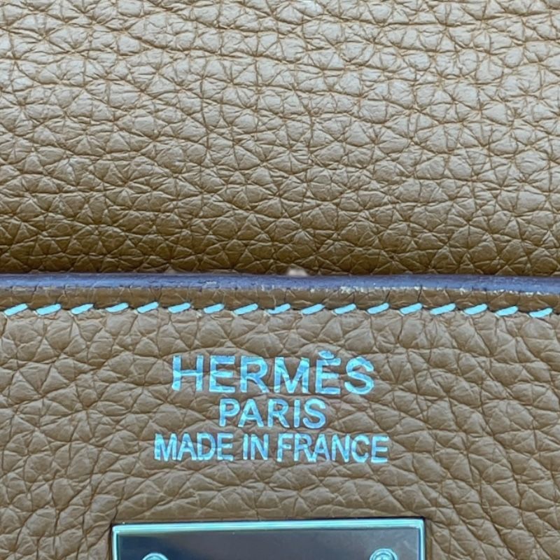 HERMES Birkin 35 Gold Togo Handbag with Silver Hardware