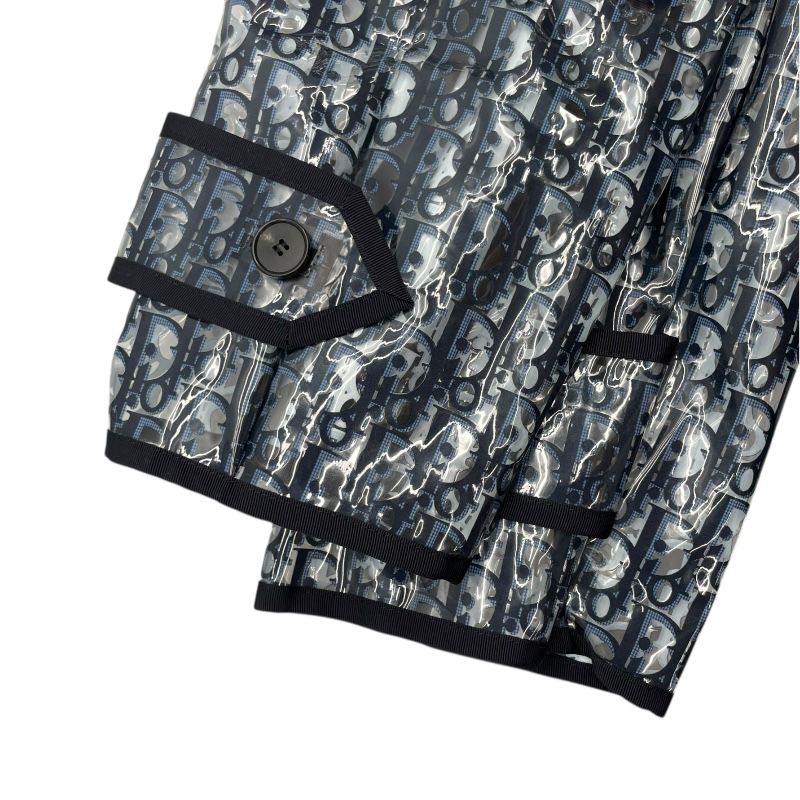 Christian Dior Oblique Vinyl Raincoat - Clear Navy - Women's Outerwear