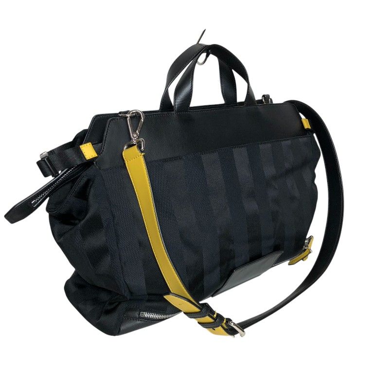 Fendi Peekaboo Iconic Medium Handbag - Black & Silver Hardware