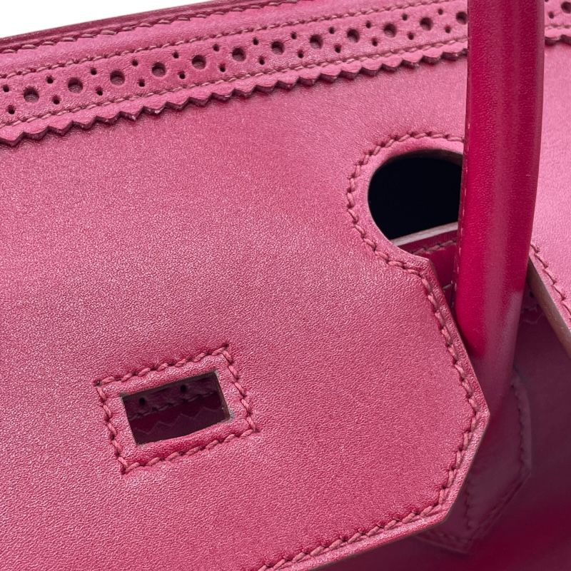 HERMES Birkin 35 Ghillies Ruby with Gold Hardware - Exquisite Craftsmanship