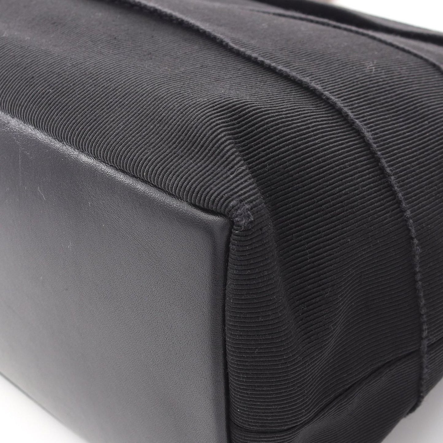 Salvatore Ferragamo Vara Handbag in Black Nylon & Leather