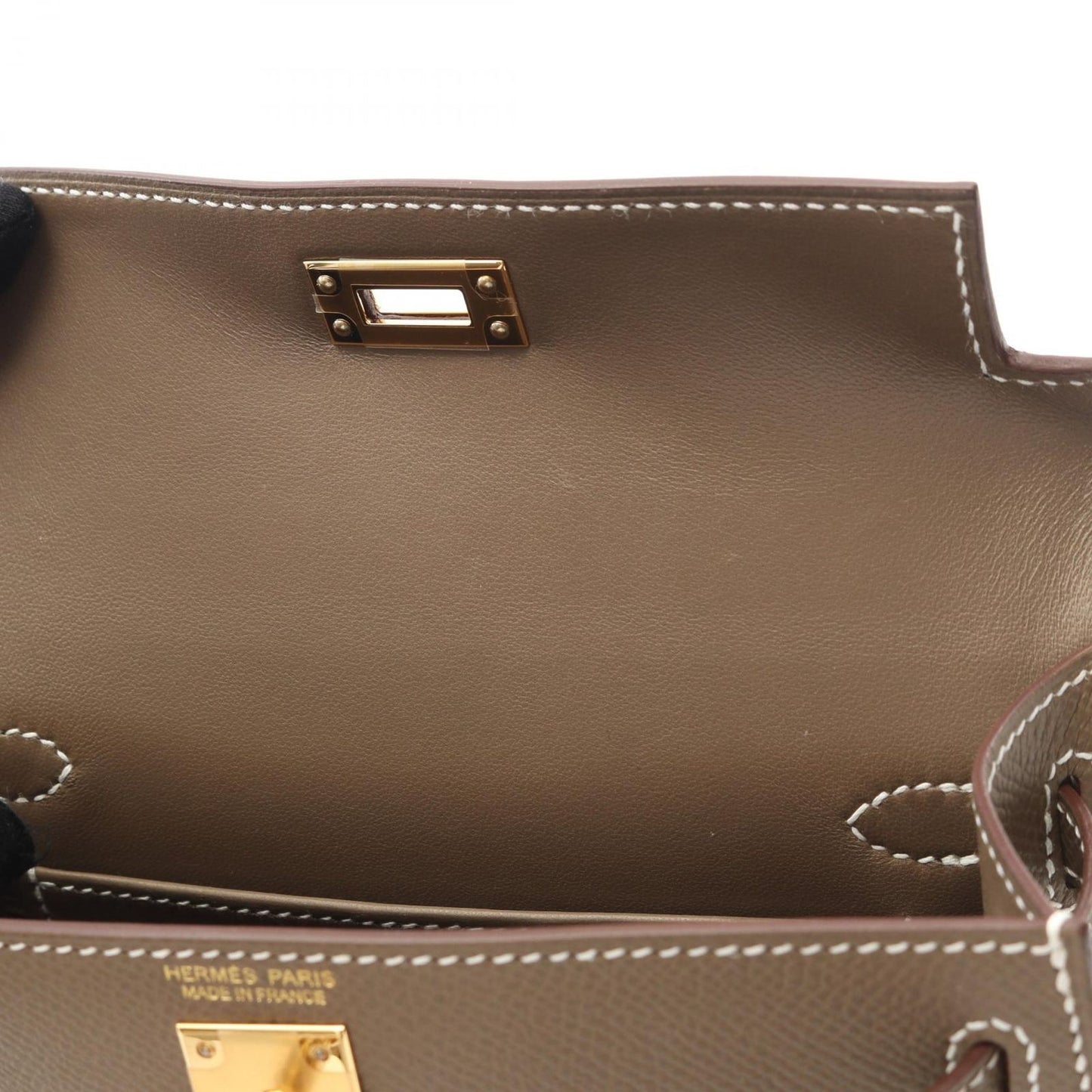 HERMES Mini Kelly 2 Handbag in Etoupe - Unused Luxury