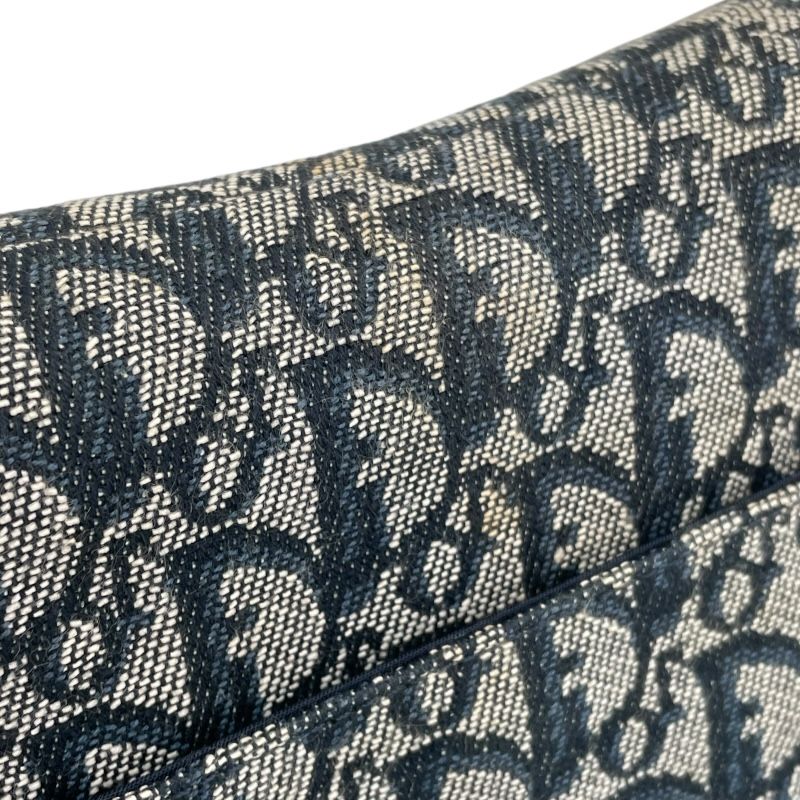 Christian Dior Trotter Saddle Bag in Navy Oblique Jacquard