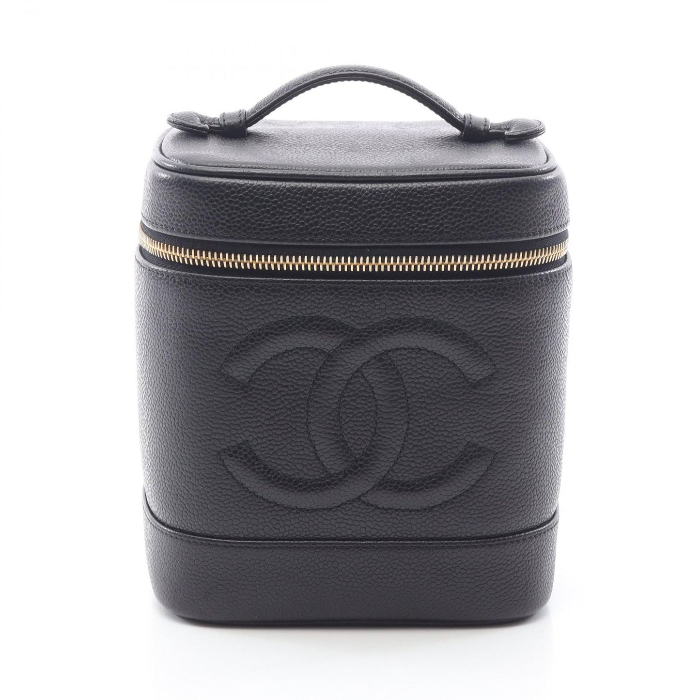CHANEL Coco Mark Vanity Handbag in Black Leather - Timeless Elegance