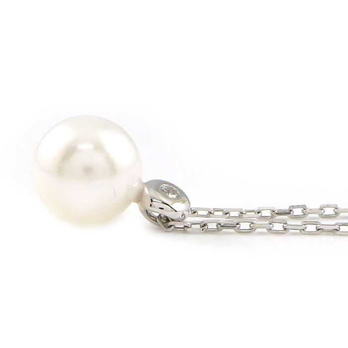 TASAKI 7.0mm Pearl & Diamond Necklace in K18 White Gold