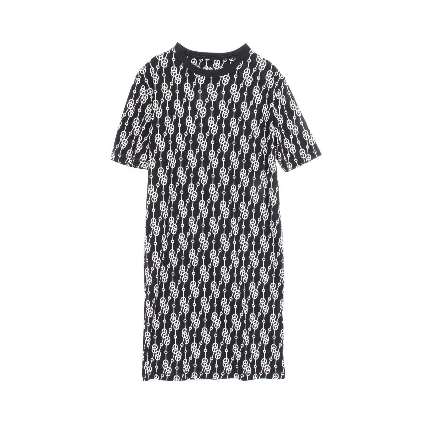 HERMES Cotton Dress - Exquisite Elegance in White & Black