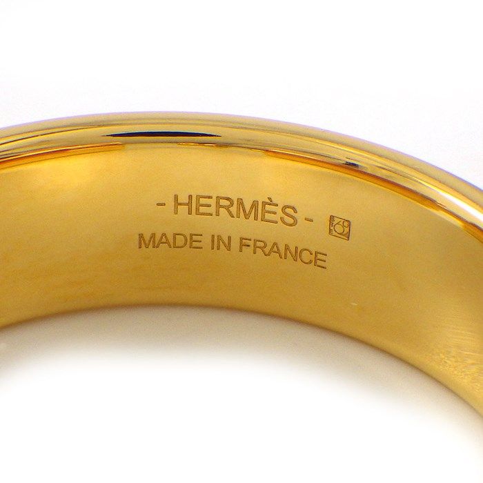 HERMES Oranpe Earrings in Ombre Lizard Leather & Gold Plating