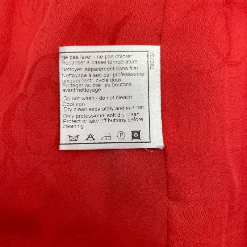 CHANEL Orange Sequin-Trimmed Tweed Jacket - Size 38