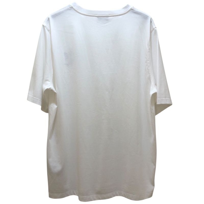 HERMES Mini Leather Patch T-Shirt in White - Men's XL