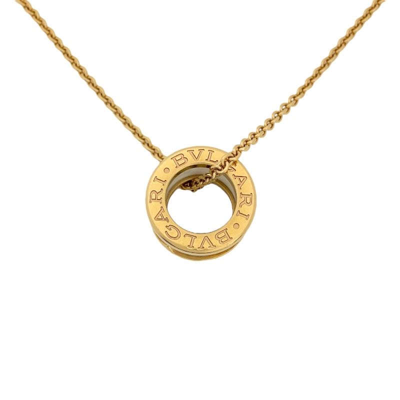 BVLGARI B.zero1 Necklace K18PG & White Ceramic - Timeless Elegance