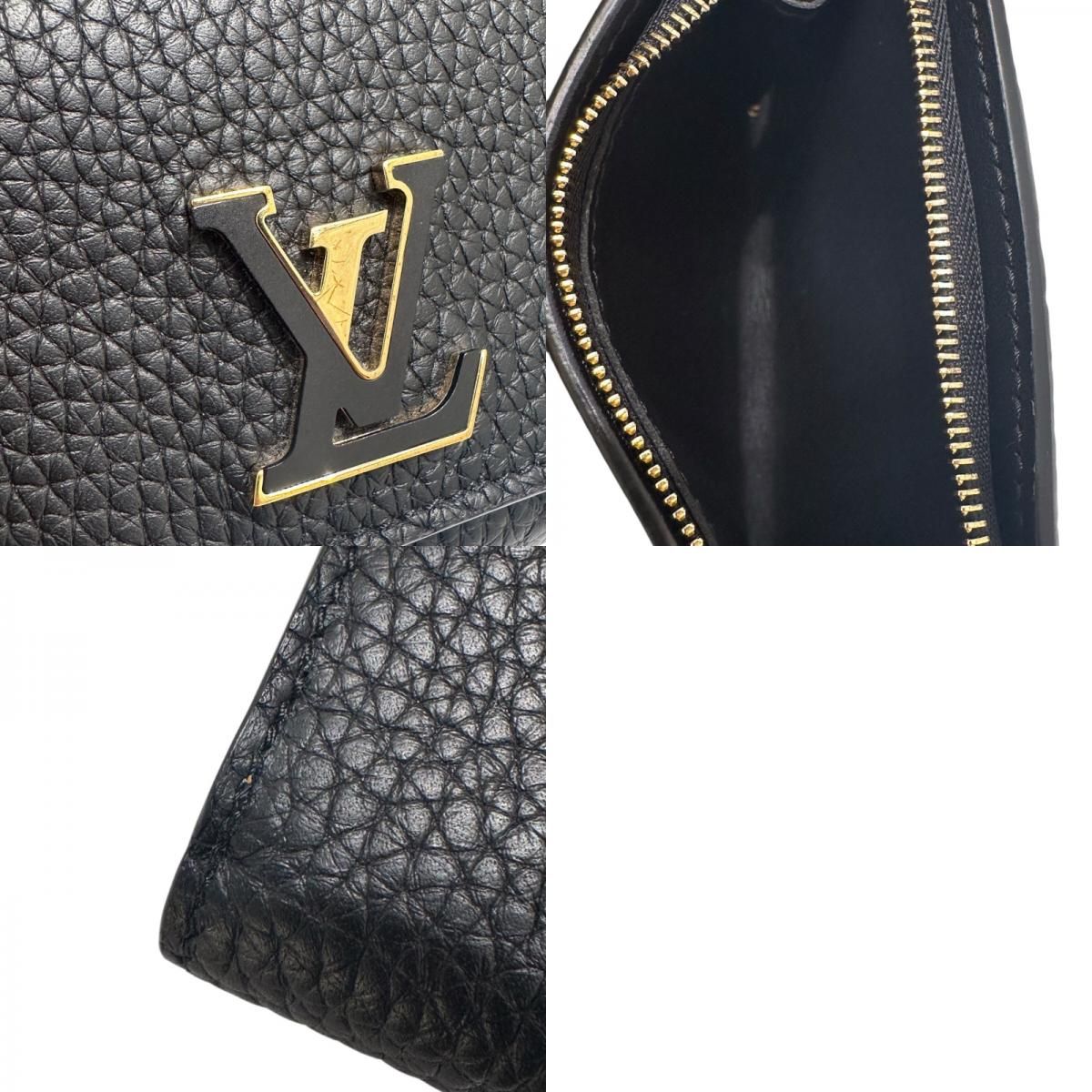 Louis Vuitton Capucines Tiny Wallet in Black Trianon Leather