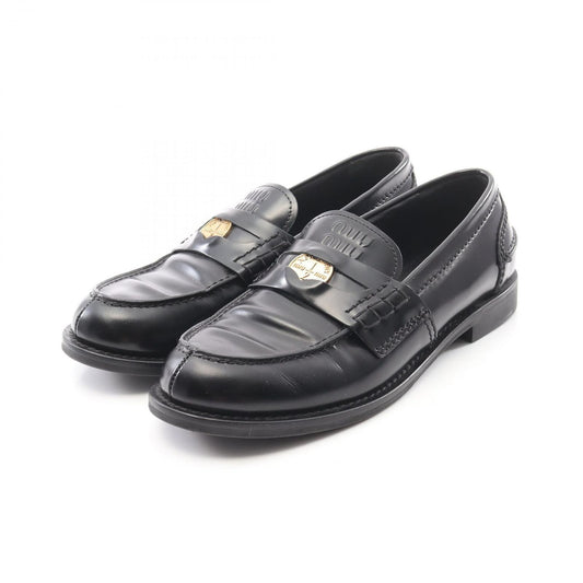 Miu Miu Penny Loafers in Black Leather - Timeless Elegance