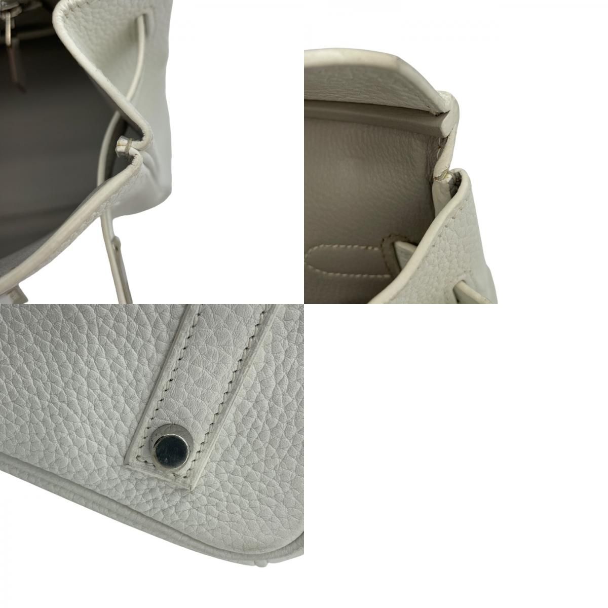 HERMES Birkin 35 Club - White, Grey, and Sangue with Silver Hardware