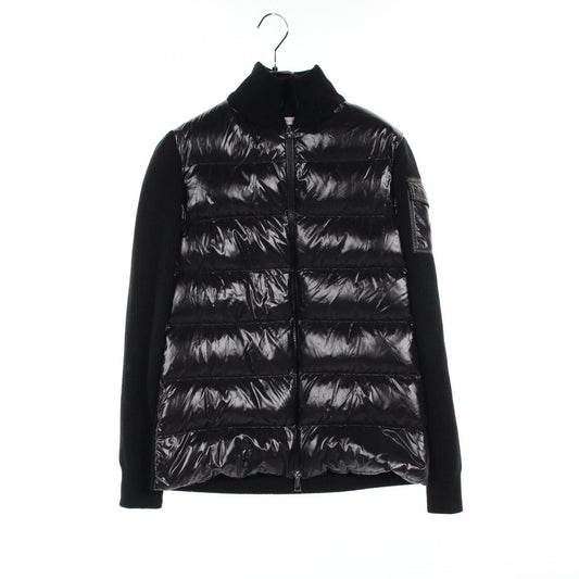 MONCLER Tricot Down Jacket in Black - Exquisite Wool & Nylon Blend