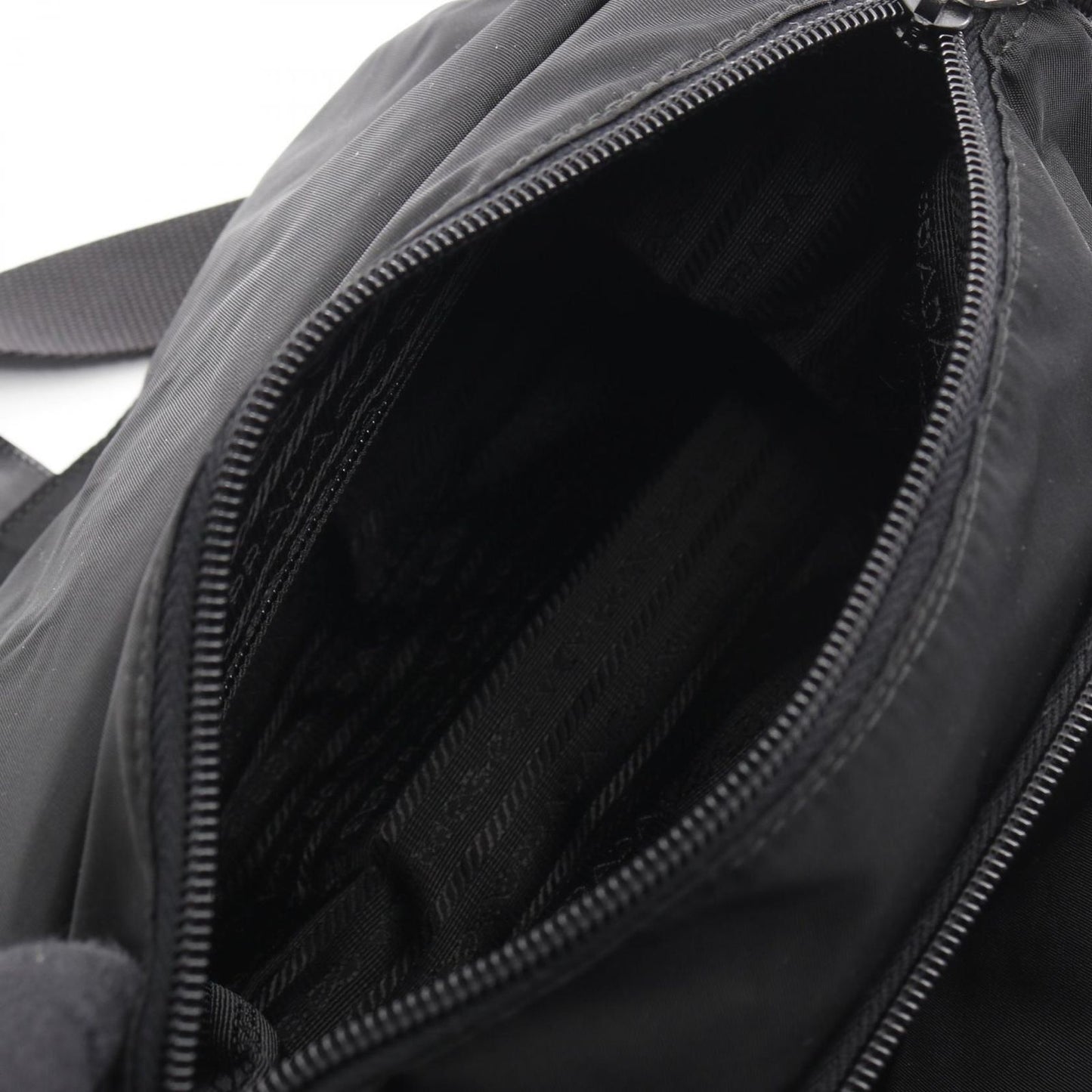 PRADA VELA BT8994 Black Nylon Leather Shoulder Bag - Timeless Elegance