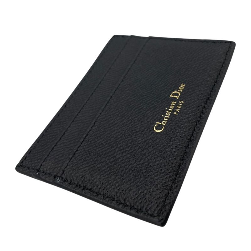 Christian Dior 30 Montaigne Card Case in Black Calfskin