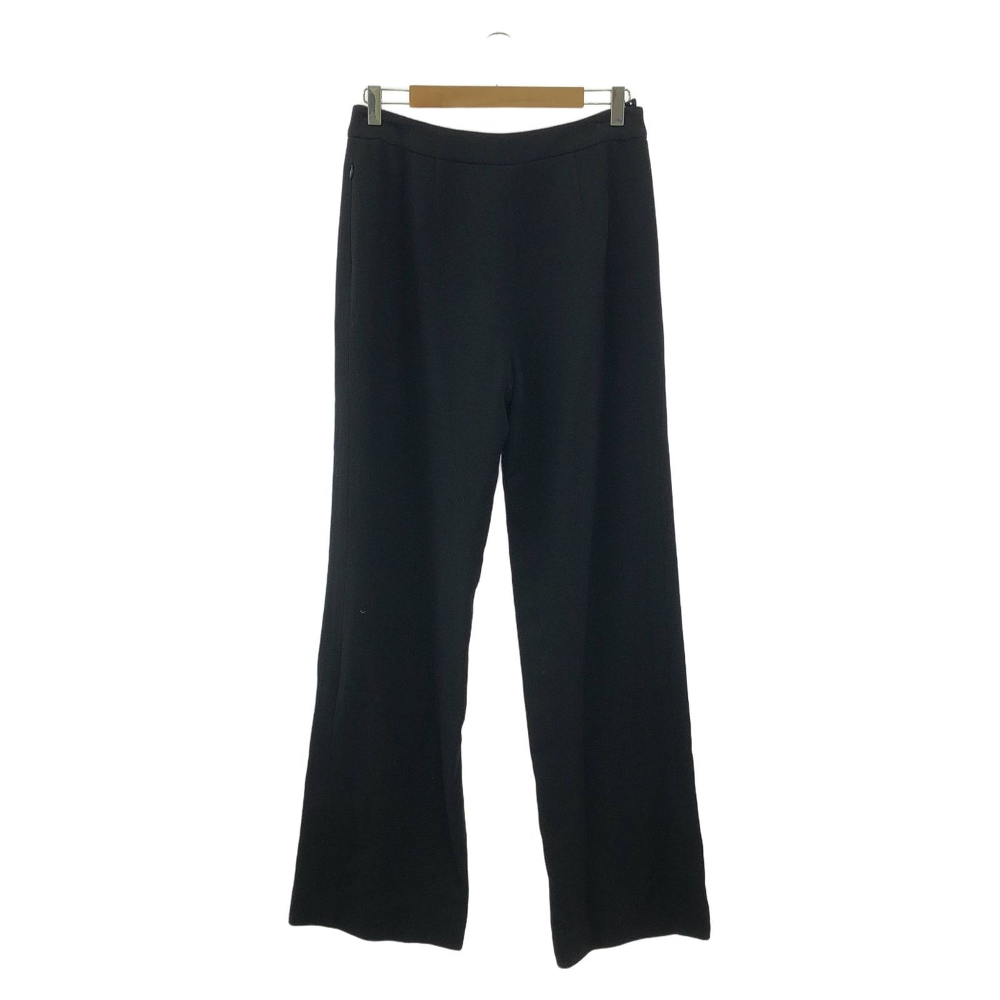 CHANEL Black Wool Pants - Timeless Elegance in Size 44