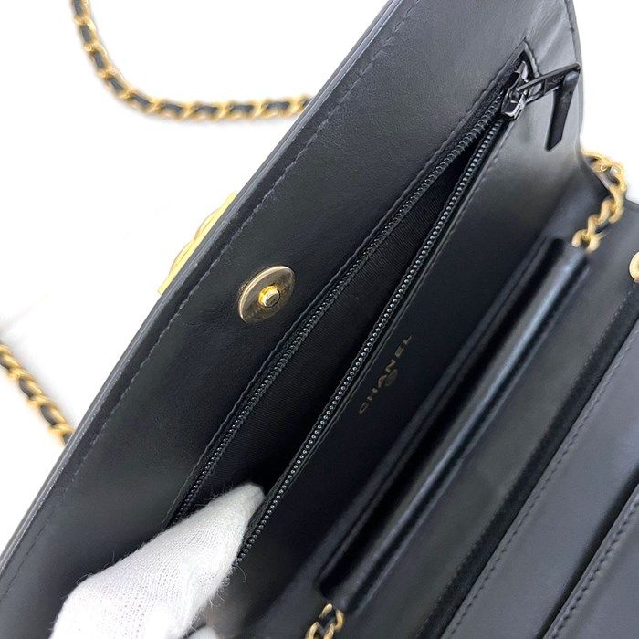 Chanel Boy Chanel Chain Wallet AP1117 - Black Caviar Skin 2017