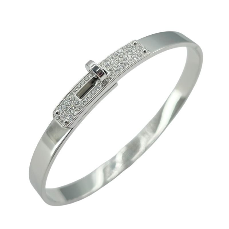 HERMES Kelly Bracelet in K18 White Gold - Exquisite Luxury