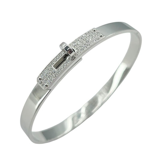 HERMES Kelly Bracelet in K18 White Gold - Exquisite Luxury