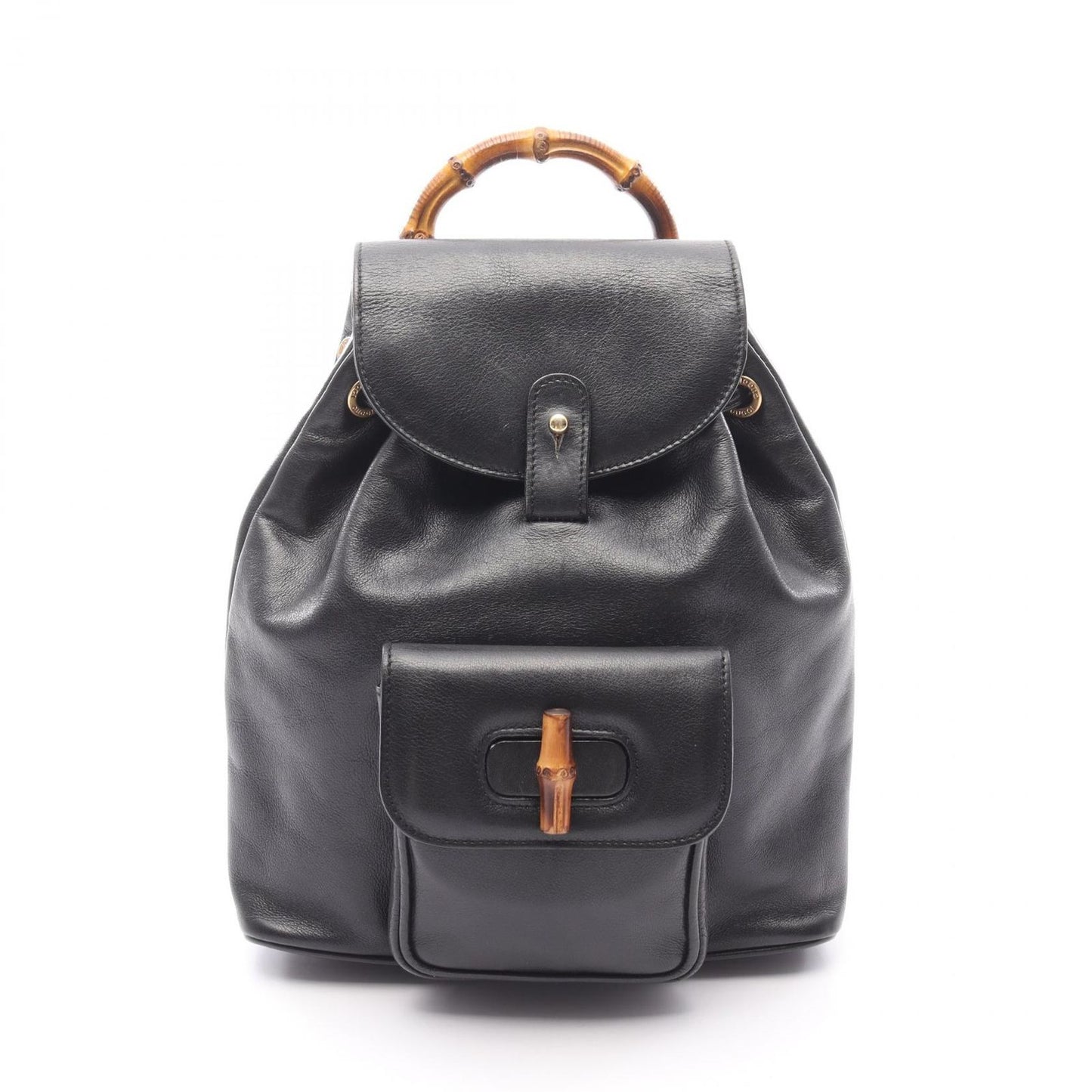 GUCCI Bamboo Mini Backpack in Black Leather - Timeless Elegance