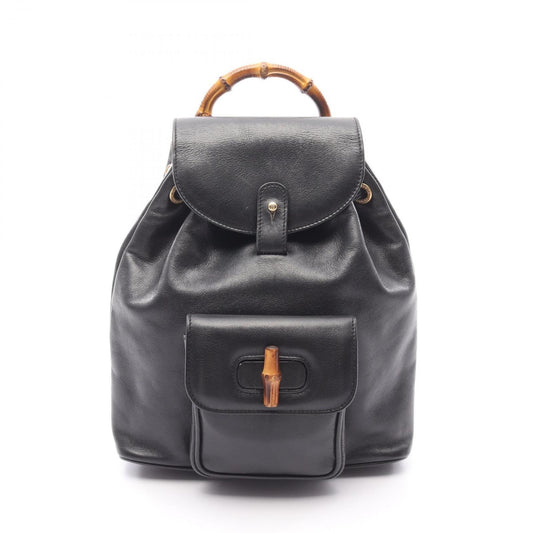 GUCCI Bamboo Mini Backpack in Black Leather - Timeless Elegance