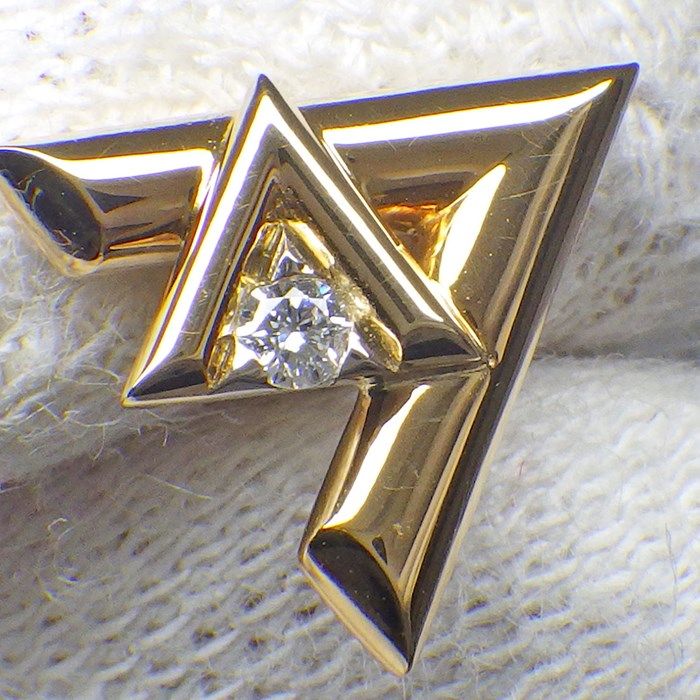 Louis Vuitton Monogram Diamond Earrings in 18K Yellow Gold