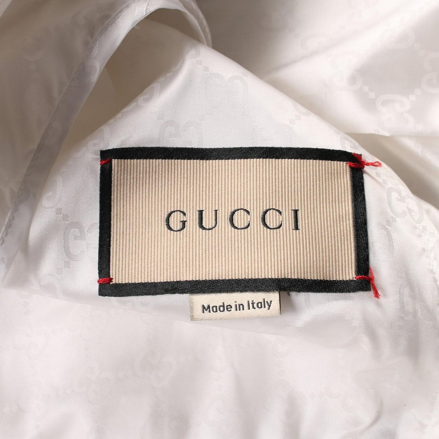 GUCCI GG Pattern Nylon Jacket in White - Timeless Elegance