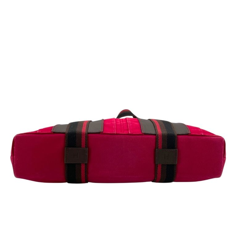 HERMES Troca Horizontal MM Wine Red Tote Bag with Silver Hardware