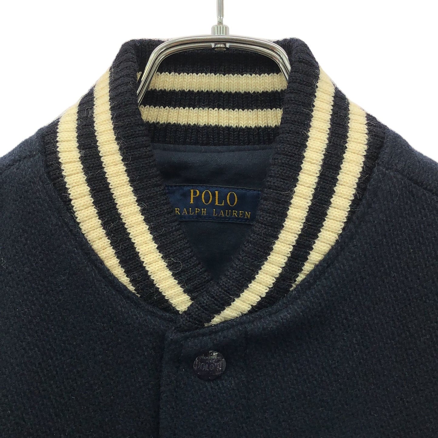 POLO RALPH LAUREN Wool Blend Bomber Jacket - Navy - Size S