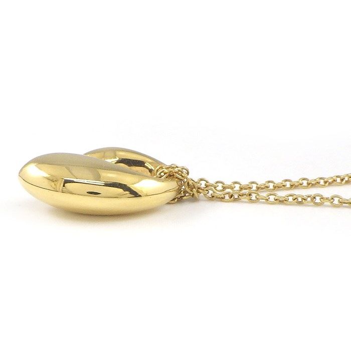 Tiffany & Co. Double Tear Drop Necklace in K18 Yellow Gold