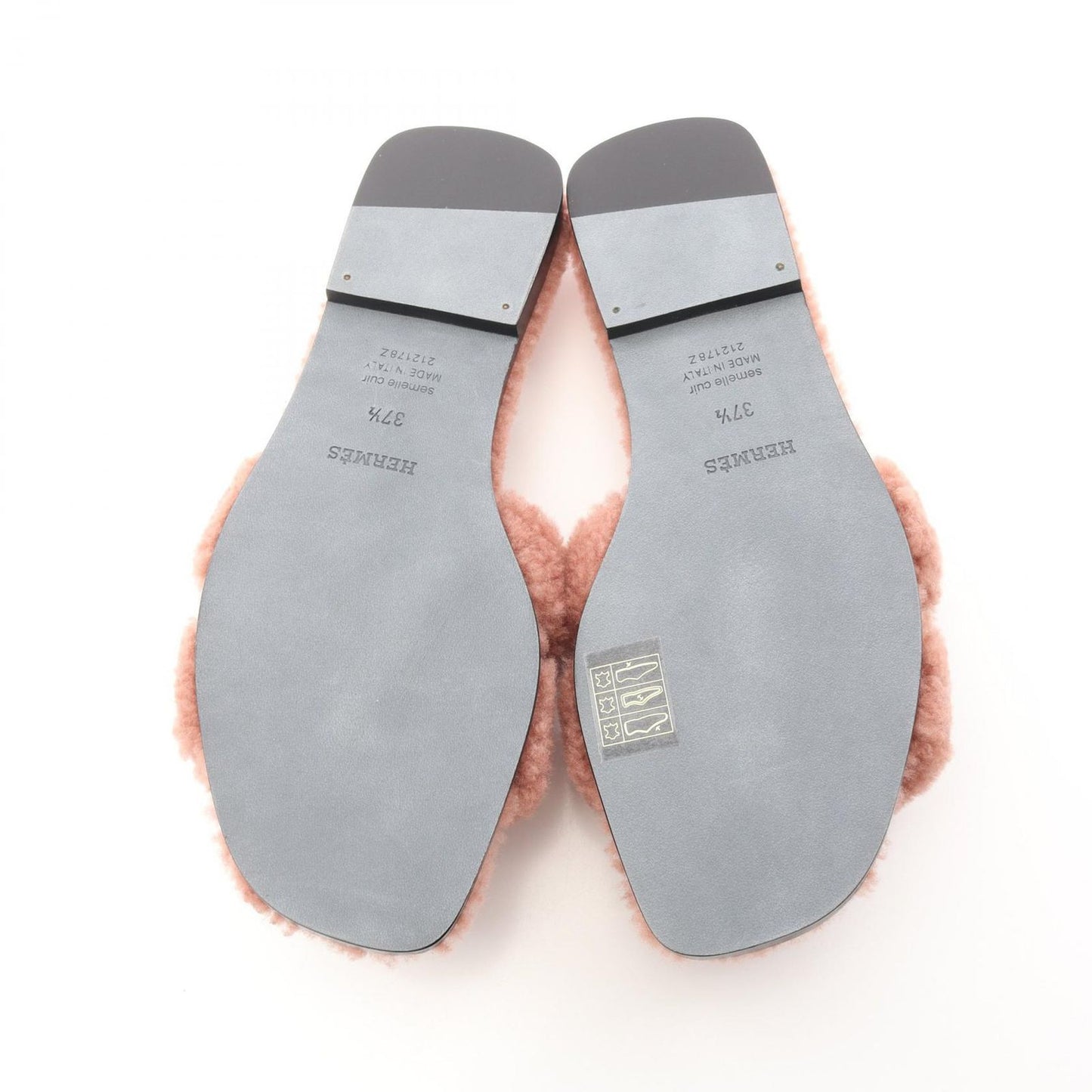 HERMES Pink Fur Sandals - Unworn Luxury Footwear