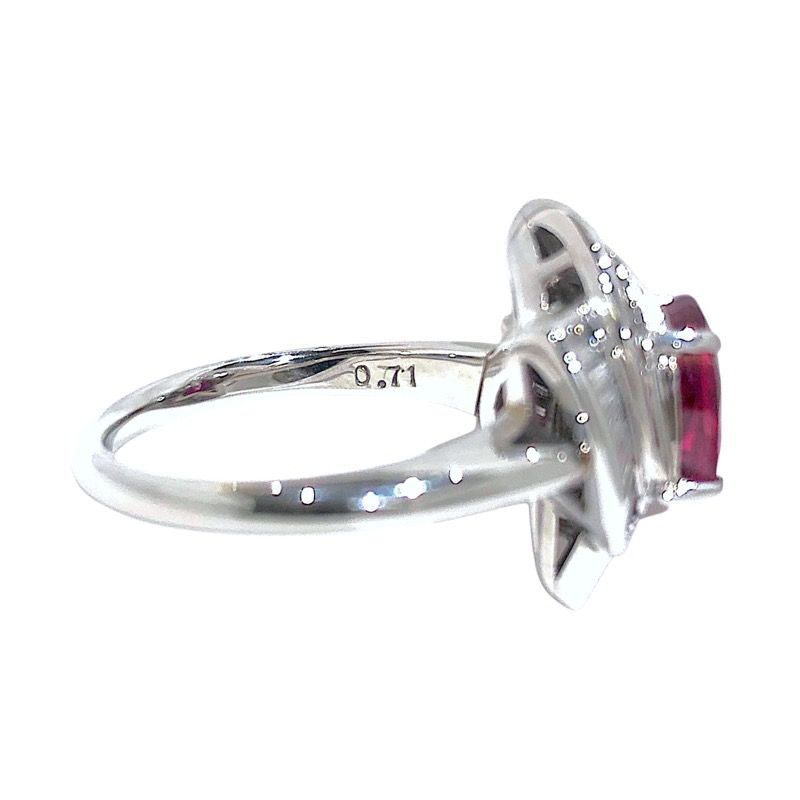 TASAKI Platinum 900 Ruby and Diamond Ring - Exquisite Craftsmanship
