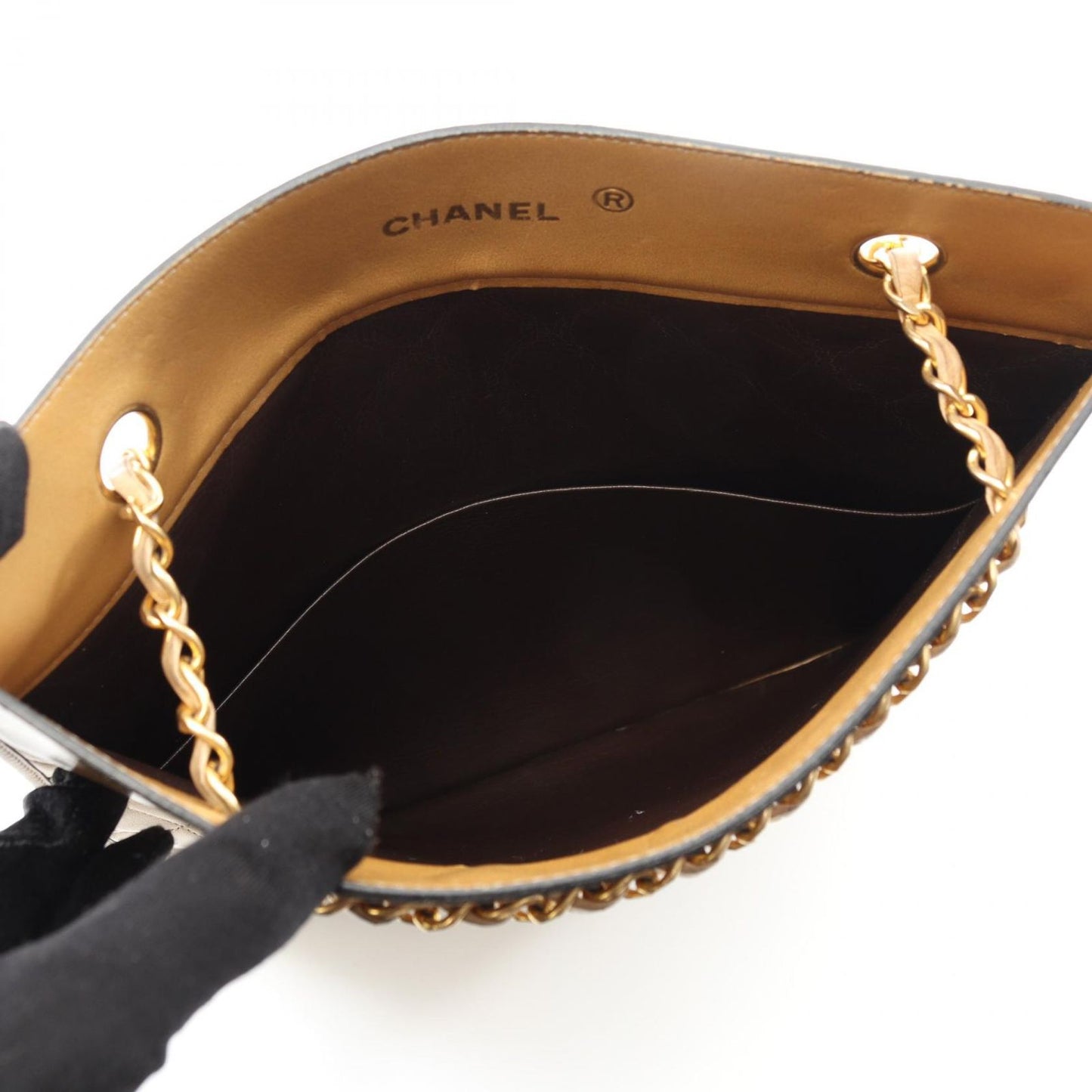 CHANEL Matelassé Tote Bag in Beige Lambskin - Timeless Elegance