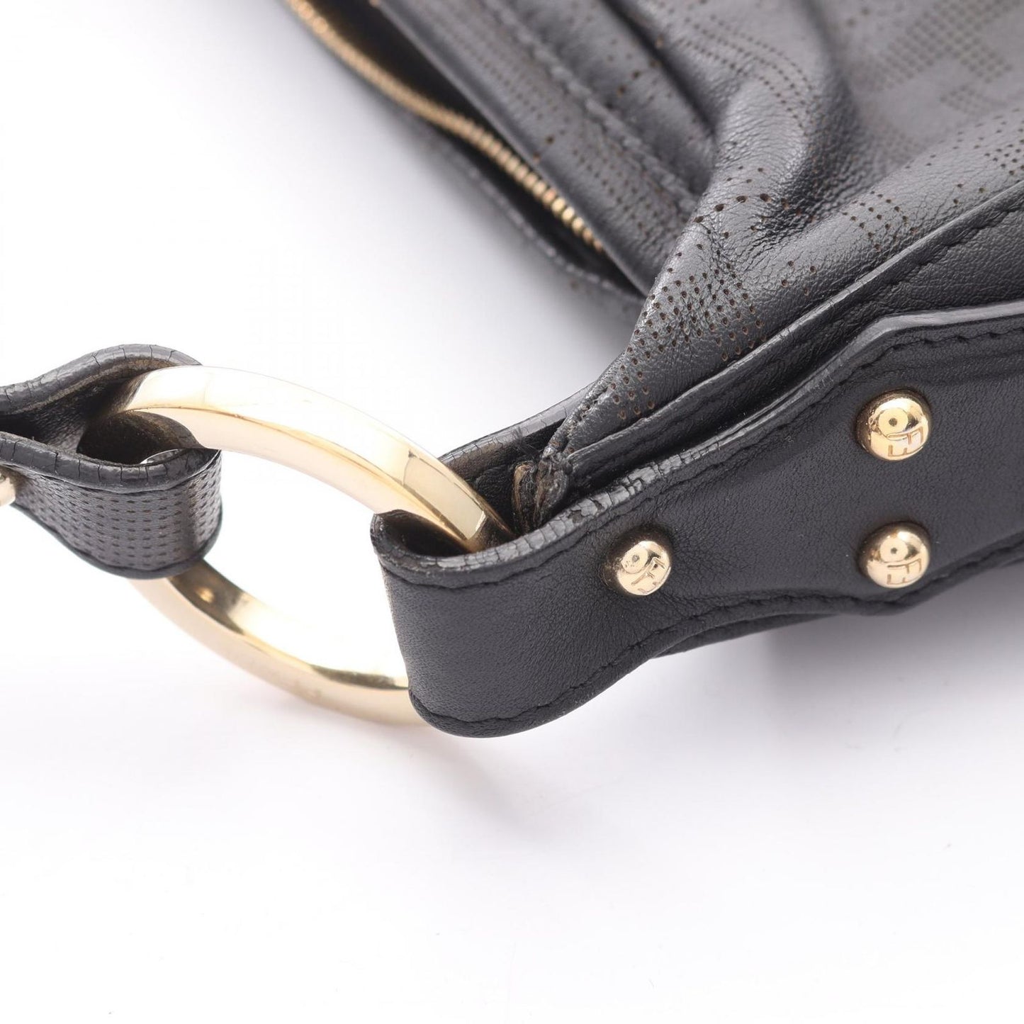 FENDI Black Leather Shoulder Bag - Timeless Elegance