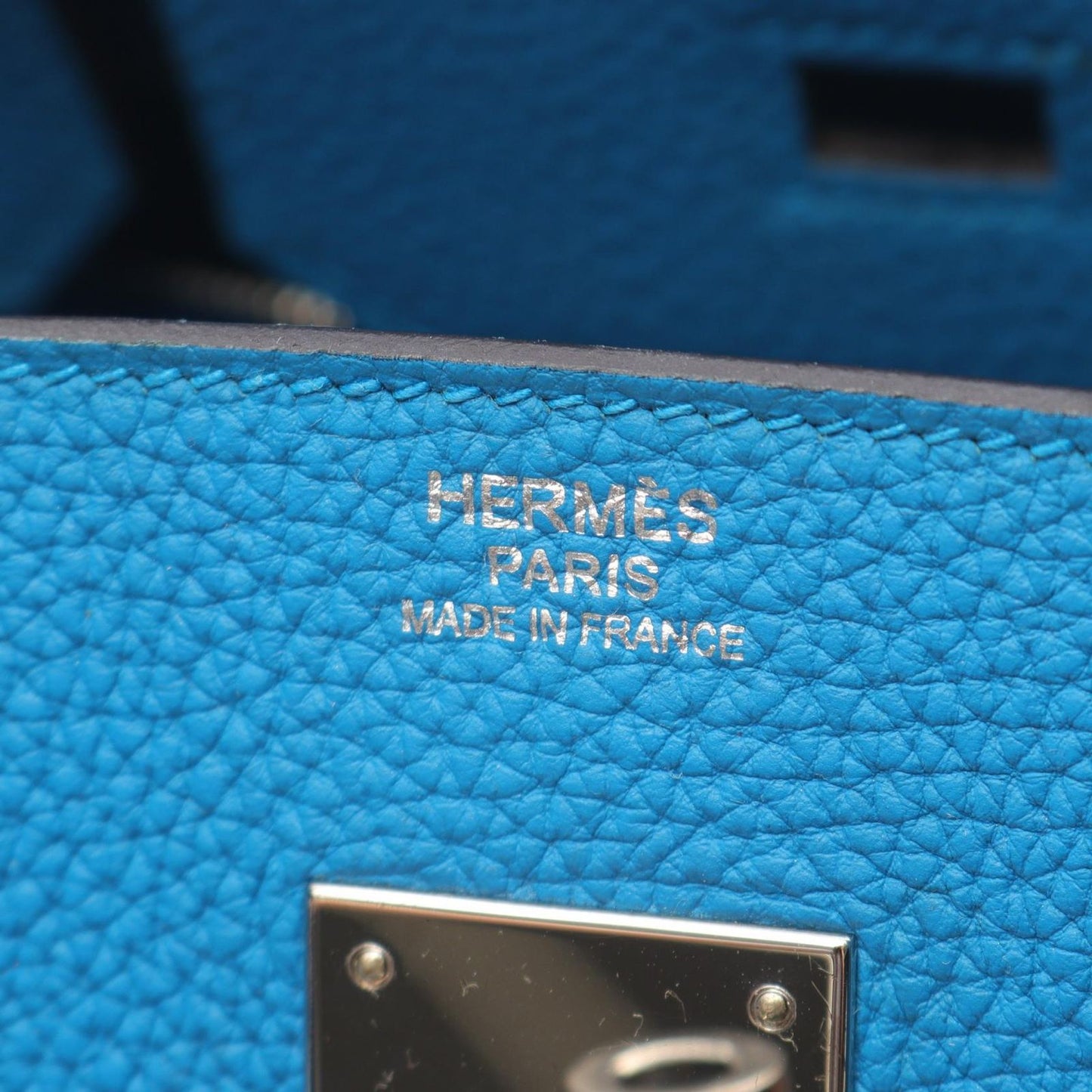 HERMES Birkin 30 Handbag in Blue Zanzibar - Exquisite Craftsmanship