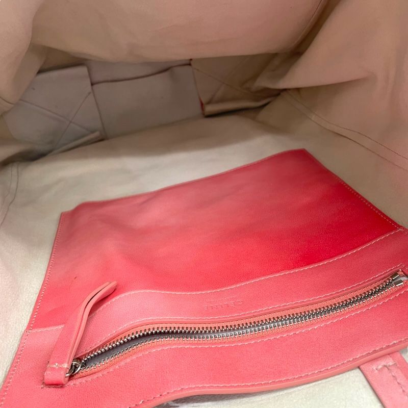 CELINE Pink Leather Horizontal Cabas Tote Bag - Exquisite Craftsmanship
