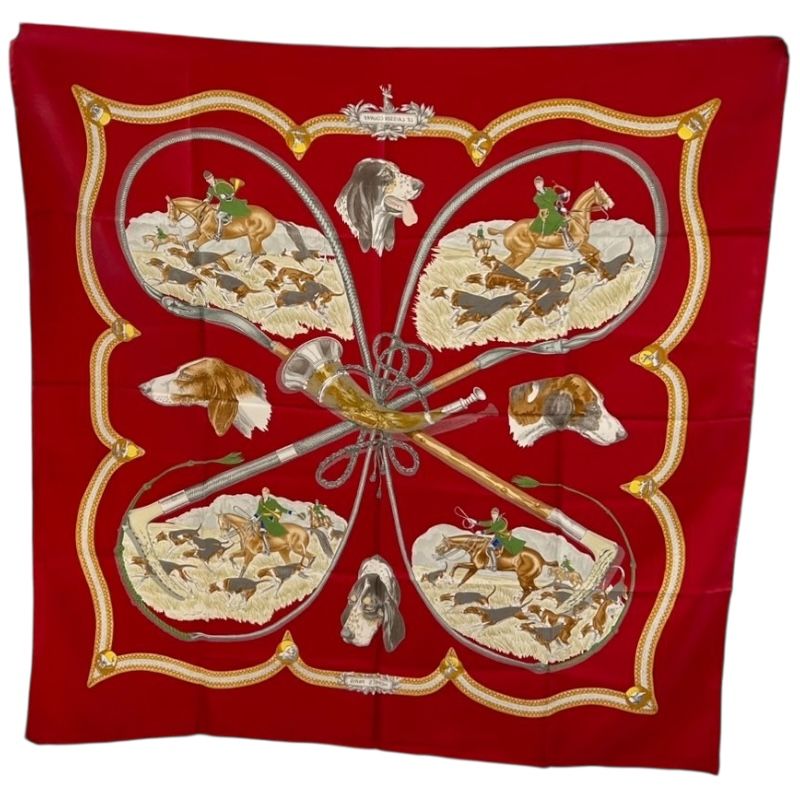 HERMES Le Laisser Courre 90cm Silk Scarf - Timeless Elegance