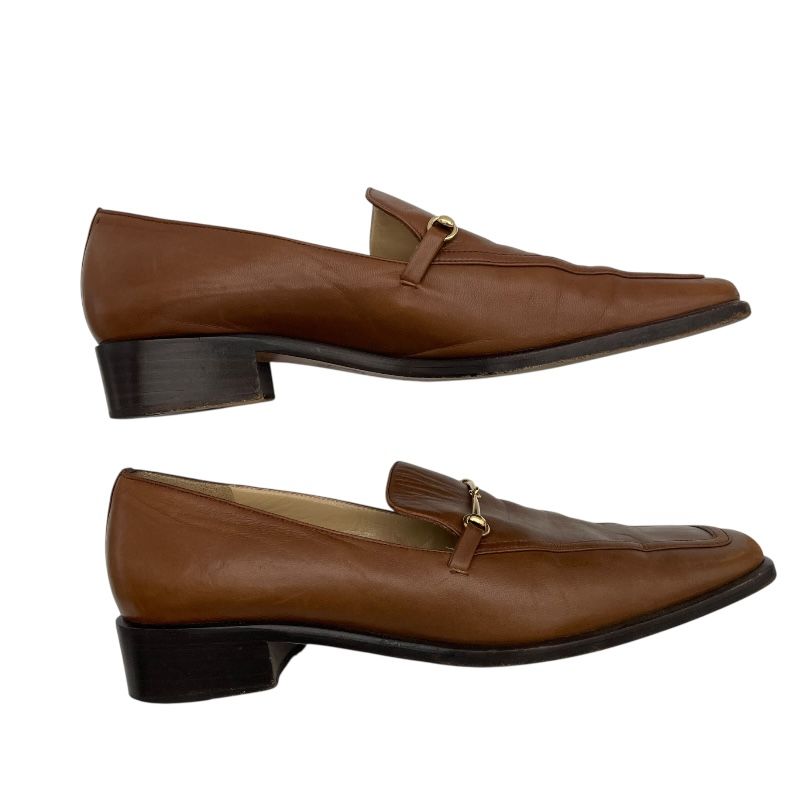 GUCCI Brown Leather Square Toe Loafers for Women - Timeless Elegance