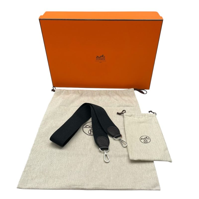 HERMES Evelyne 1 PM Black Togo Leather Shoulder Bag with Silver Hardware