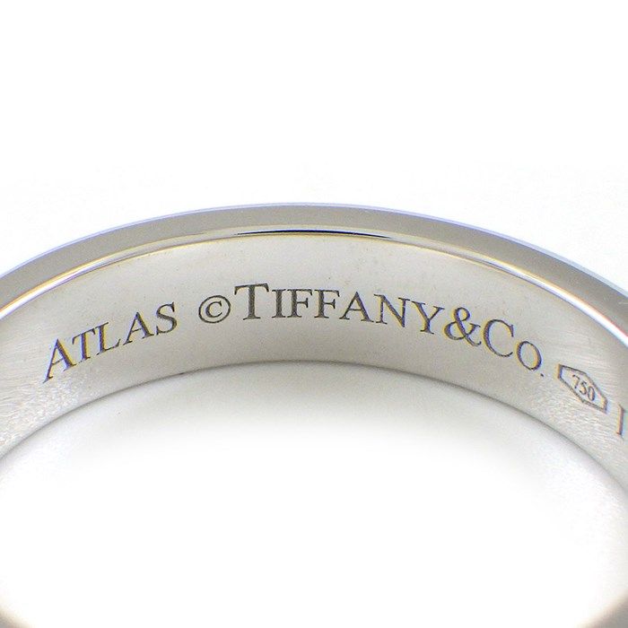 Tiffany & Co. Atlas Ring with 3 Diamonds in 18K White Gold
