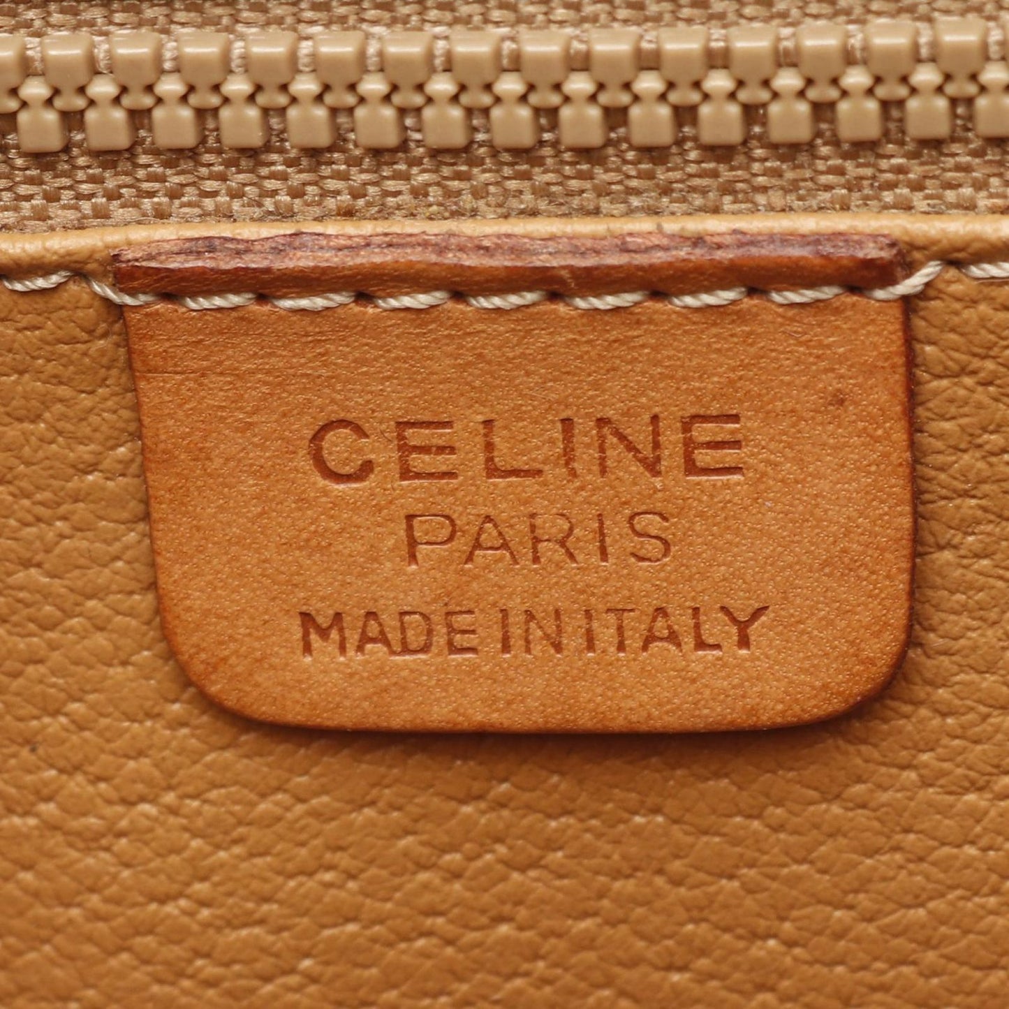 CELINE Macadam Shoulder Bag in Dark Brown PVC Coated Canvas