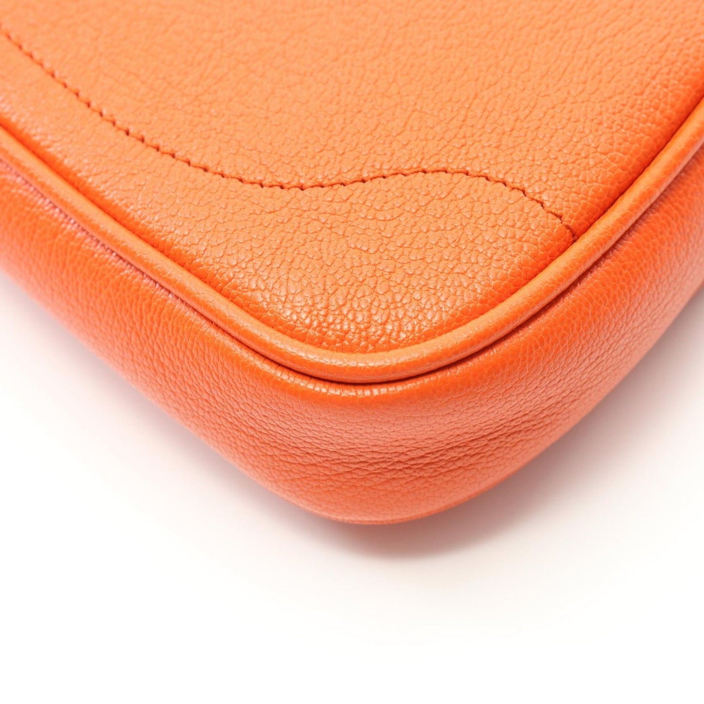 GUCCI Aphrodite GG Marmont Mini Handbag in Orange Leather
