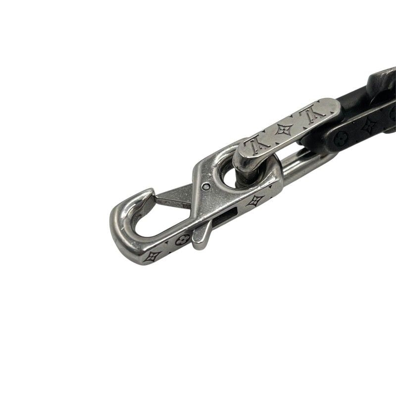Louis Vuitton Monogram Chain Bracelet in Silver & Black